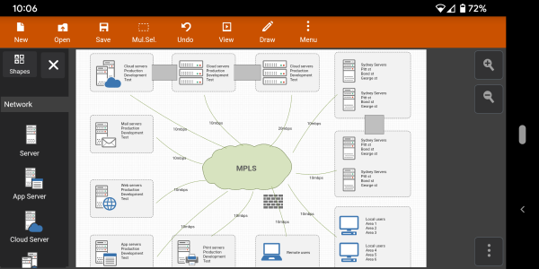 اسکرین شات 3 برنامه Flowdia Diagrams Lite