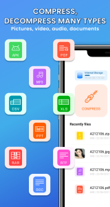 اسکرین شات 4 برنامه ZipApp: File Compressor, Unrar