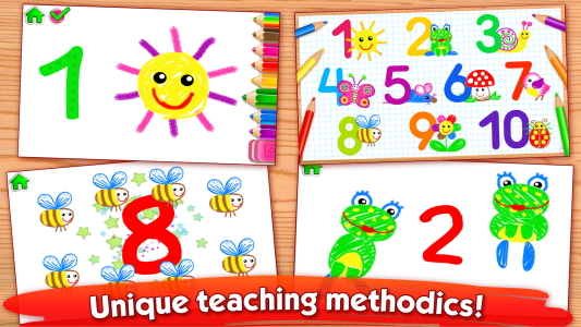 اسکرین شات 2 برنامه 123 Draw Kids! Toddler drawing