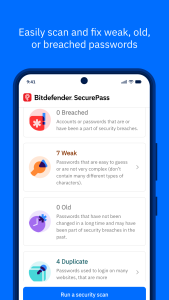 اسکرین شات 4 برنامه Bitdefender SecurePass