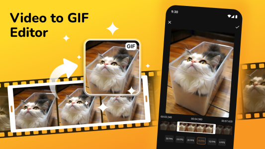 اسکرین شات 1 برنامه GIF Maker, Video to GIF Editor