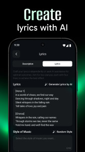 اسکرین شات 3 برنامه AI Music & Song Generator