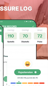 اسکرین شات 2 برنامه Blood Pressure Tracker: Bp Log