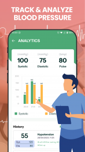 اسکرین شات 3 برنامه Blood Pressure Tracker: Bp Log