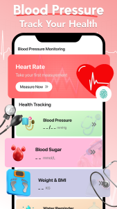 اسکرین شات 2 برنامه Blood Pressure Heart Rate App