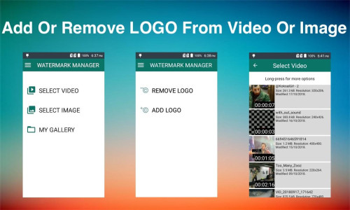 اسکرین شات 1 برنامه Remove & Add Watermark