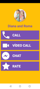 اسکرین شات 1 برنامه Diana and Roma Fake Video Call