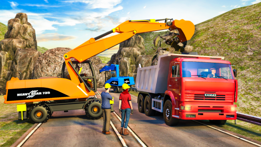 اسکرین شات 2 برنامه Build Road Construction Games