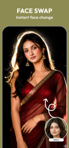 اسکرین شات 3 برنامه AI Saree & Dress Swap: MiSaree