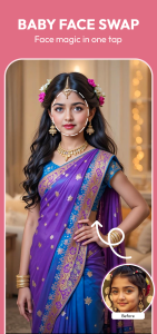 اسکرین شات 3 برنامه AI Saree & Dress Swap: MiSaree