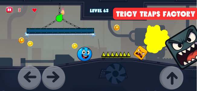 اسکرین شات 3 بازی Red Hero 4 - red bounce ball 5