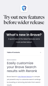 اسکرین شات 3 برنامه Brave Beta