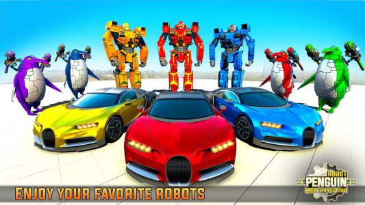 اسکرین شات 5 برنامه Penguin Robot Car War Game