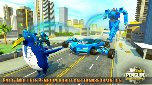 اسکرین شات 4 برنامه Penguin Robot Car War Game