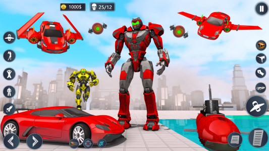 اسکرین شات 4 برنامه Flying Car Robot Game Car Game