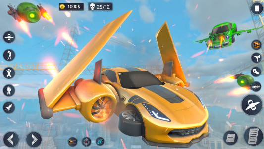 اسکرین شات 2 برنامه Flying Car Robot Game Car Game