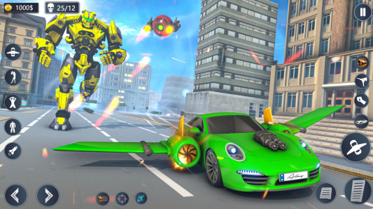 اسکرین شات 6 برنامه Flying Car Robot Game Car Game