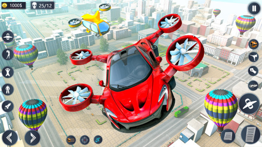اسکرین شات 3 برنامه Flying Car Robot Game Car Game