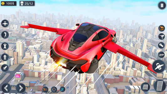 اسکرین شات 1 برنامه Flying Car Robot Game Car Game