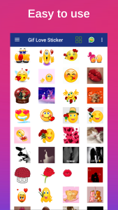اسکرین شات 1 برنامه Gif Love Sticker WASticker