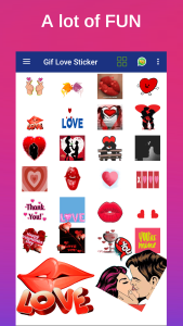 اسکرین شات 5 برنامه Gif Love Sticker WASticker