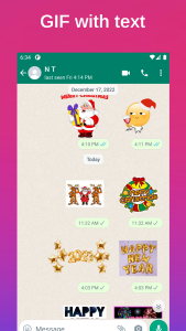 اسکرین شات 4 برنامه Gif Love Sticker WASticker