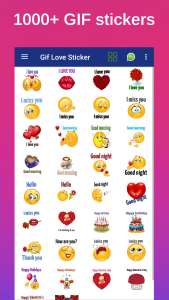 اسکرین شات 2 برنامه Gif Love Sticker WASticker