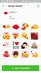 اسکرین شات 3 برنامه Love Stickers For WhatsApp