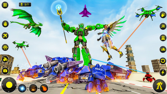 اسکرین شات 6 برنامه Drone Robot Car Game 3D