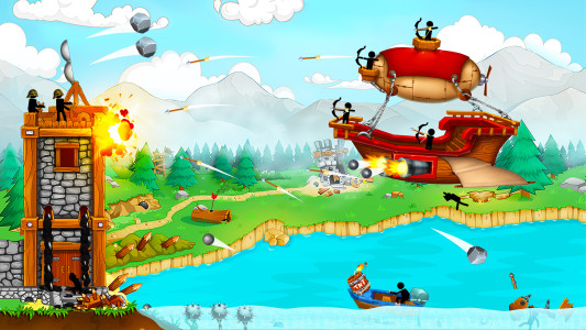 اسکرین شات 2 بازی The Catapult: Stickman Pirates
