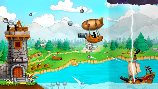اسکرین شات 3 بازی The Catapult: Stickman Pirates