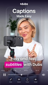 اسکرین شات 1 برنامه Dubs: Captions for Videos