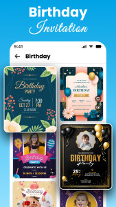 اسکرین شات 5 برنامه All Invitation Card Maker App