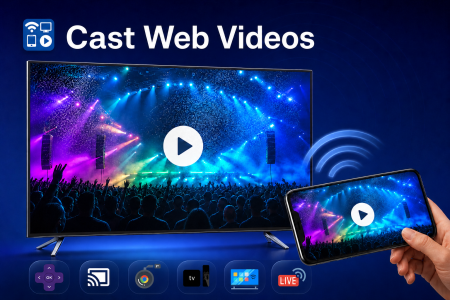 اسکرین شات 1 برنامه Cast to TV+ Chromecast Roku TV