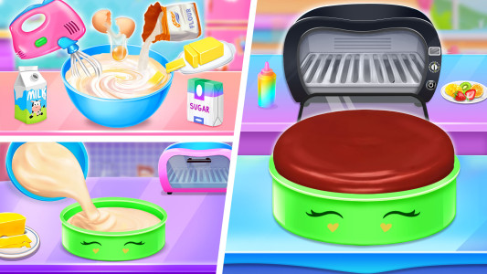 اسکرین شات 2 برنامه Sweet IceCream Cake Maker Game