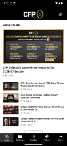 اسکرین شات 1 برنامه College Football Playoff