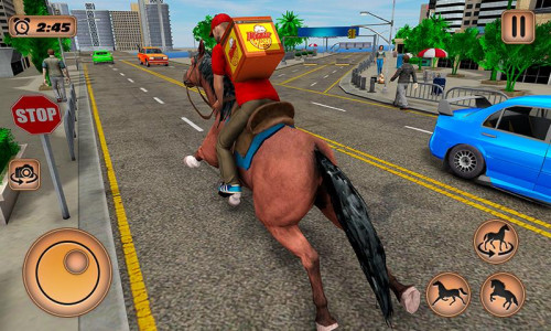 اسکرین شات 3 بازی Mounted Horse Riding Pizza