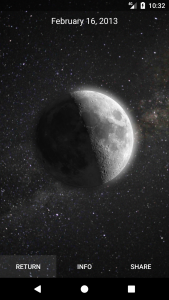 اسکرین شات 4 برنامه MOON - Current Moon Phase