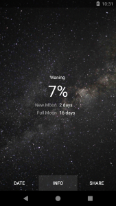 اسکرین شات 2 برنامه MOON - Current Moon Phase