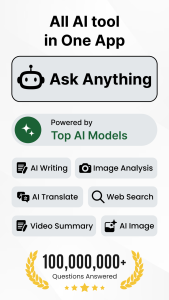 اسکرین شات 1 برنامه AI Chat: Ask AI Chat Anything