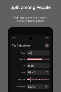 اسکرین شات 3 برنامه Tip Calculator — Clean, Simple