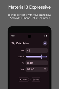 اسکرین شات 4 برنامه Tip Calculator — Clean, Simple