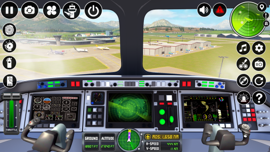 اسکرین شات 2 برنامه Airplane Flight Pilot Game