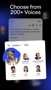 اسکرین شات 2 برنامه Speechify – Text to Speech