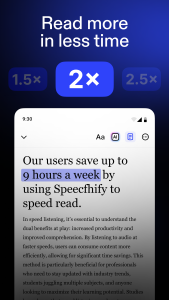 اسکرین شات 4 برنامه Speechify – Text to Speech