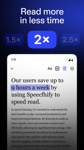 اسکرین شات 4 برنامه Speechify – Text to Speech
