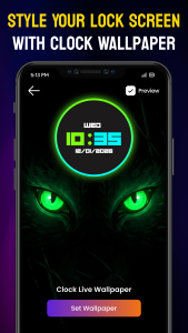 اسکرین شات 7 برنامه Neon Digital Clock Wallpaper