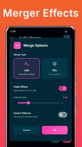 اسکرین شات 3 برنامه Audio Merger and MP3 Joiner