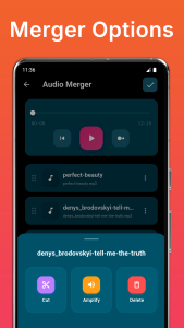 اسکرین شات 5 برنامه Audio Merger and MP3 Joiner