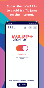 اسکرین شات 3 برنامه 1.1.1.1 + WARP: Safer Internet